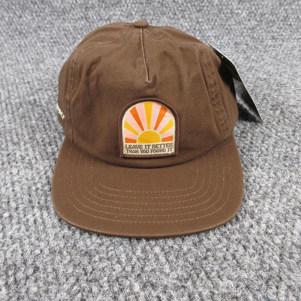 Leave It Better Than You Found It Hat Mens One Size Brown Sunrise Patch NWT